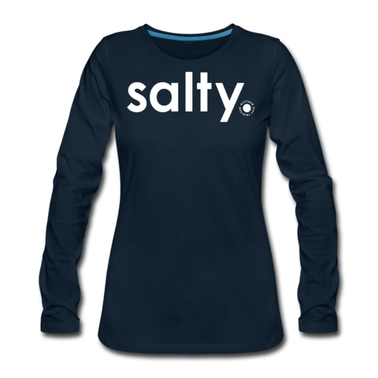 Salty W on Blue LS Wom