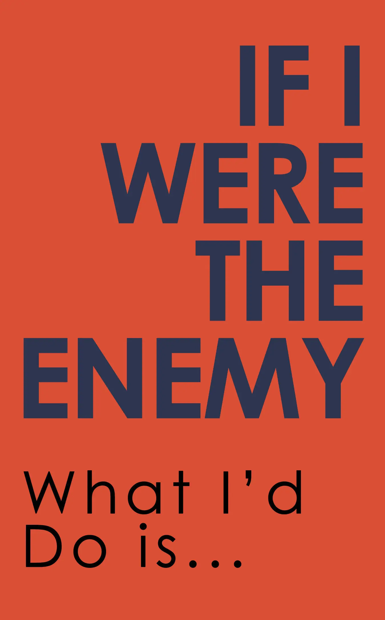 If I Were the Enemy HolySmorgasBlog Cover