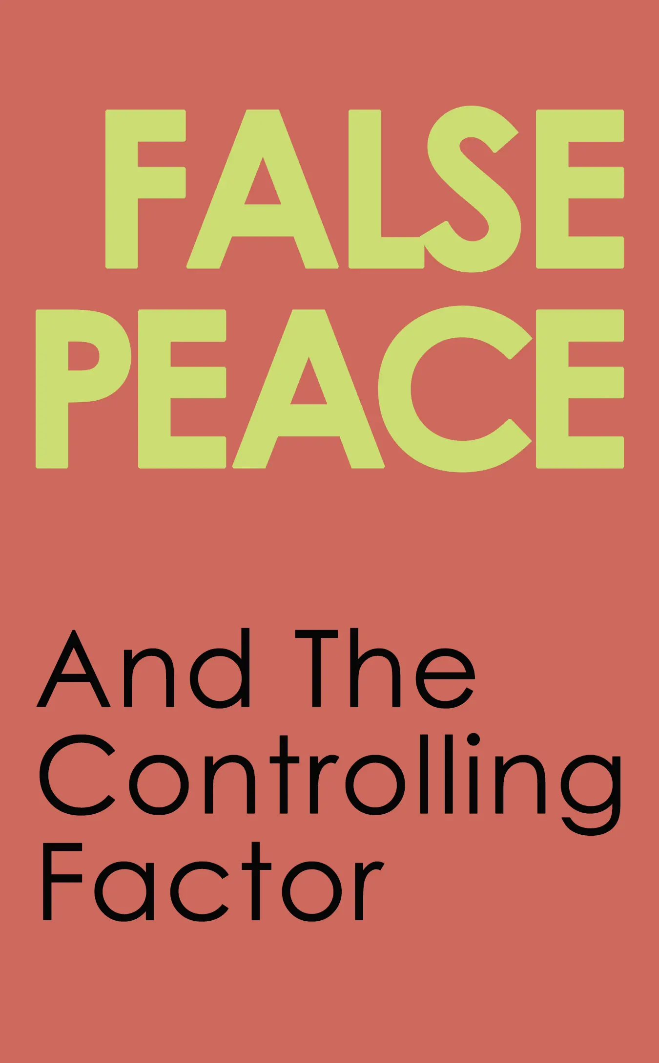False Peace HolySmorgasBlog Cover
